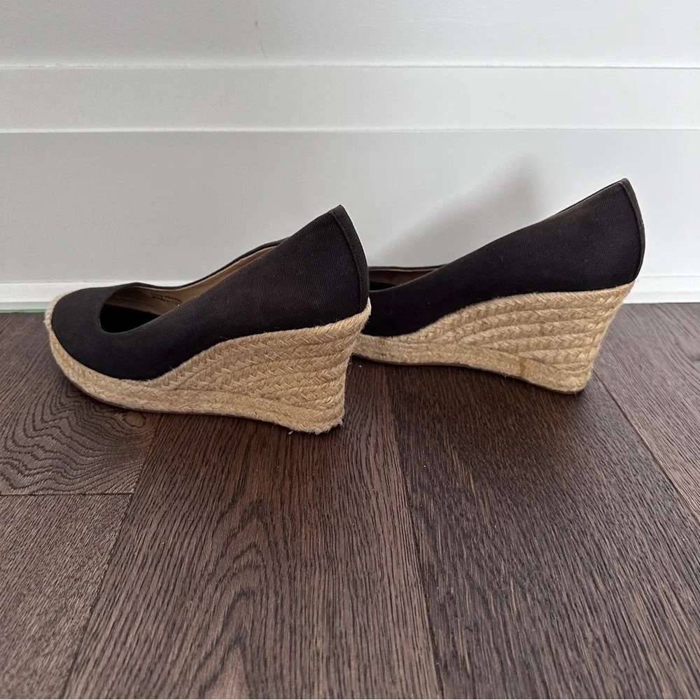 Women's J Crew Black Wedge Espadrille - Picture 5 of 9